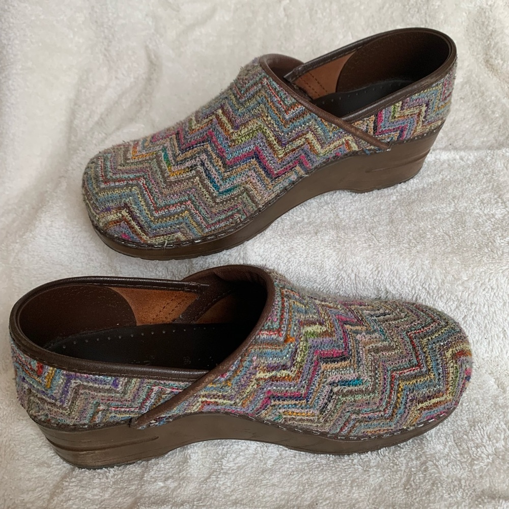 Sanita multi-color fabric clogs Size EU 38